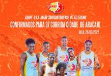 Representantes de Santo Antonio de Jesus na 37a. Corrida de Cidade de Aracaju-SE, nesse sábado, 26