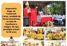 Milhares de pessoas participaram, nesse 5a. feira, 14, da festa em honra ao Nosso Senhor da Vera Cruz, em Baiacu