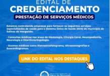 Prefeitura de Salinas da Margarida lançou um edital de credenciamento para empresas prestadoras de serviços de saúde