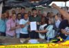 Prefeito Rogério Andrade e Presidente da Câmara, Tom, na assinatura da Ordem de Serviço para construção do Posto de Saúde da Urbis 1