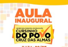 CURSINHO DO POVO TERÁ AULA INAUGURAL NA PRÓXIMA SEGUNDA -FEIRA (08)