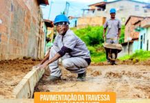 A Prefeitura de Cruz das Almas realizou a pavimentação da Travessa Novo Horizonte