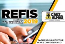 Pagamentos de impostos e taxas, com 100% de descontos em JUROS, até dia 31.10, em CRUZ DAS ALMAS