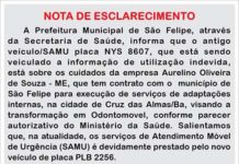 Prefeitura de São Felipe esclarece sobre antigo veículo da SAMU, sendo adaptado, em CRUZ DAS ALMAS