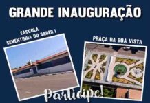 Nessa sexta, 08, às 16h, inauguração da reforma da Escola Sementinha do Saber 1 e provavelmente da praça da Rua Boa Vista : SALINAS DA MARGARIDA