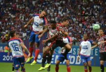 Bahia fica no empate com o São Paulo na Arena Fonte Nova