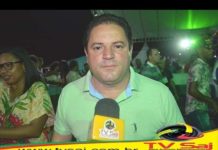SINHO, prefeito de Aratuípe, também prestigiou a 3a. noite do Festival de SALINAS DA MARGARIDA