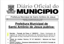 Prefeitura divulga resultado de licitação para reforma do Paço Municipal