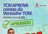 Contas da Câmara de Vereadores, sob o comando do vereador Tom, aprovadas, em S.A.JESUS