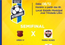 Semifinais do Campeonato Interbairros acontecem neste domingo (8)