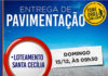 Prefeitura entrega neste domingo (15) pavimentação do Loteamento Santa Cecília