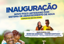 Inauguração de novo poço artesiano e sistema de abastecimento de água, no Comum do Rio da Dona, nesse domingo, 08, S.A.JESUS