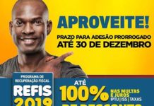 Prazo para adesão ao REFIS 2019, prorrogado até 30.12.19, em S.A.Jesus