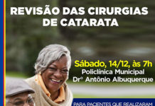 Prefeitura promove 2º Ciclo do Mutirão de Glaucoma e revisão de cirurgias de catarata neste sábado (14)