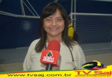 Alice Portugal, deputada federal, PCdoB, em entrega do Ginásio de Esportes, fala de emendas canalizadas para S.A.JESUS