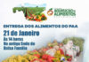 Prefeitura de ARATUIPE fará a entrega de alimentos do programa de Aquisição de Alimentos da Agricultura Familiar