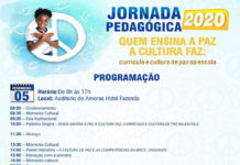 Jornada Pedagógica 2020 tem início no próximo dia 05