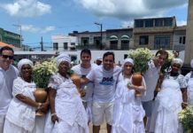 Cortejo do Bonfim, em meio às comemorações de aniversário de Hunaldo Costa, prefeito de Jaguaripe
