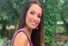 Patricia Poeta acerta com jardineira roxa e “tênis feio” patricia-poeta-acerta-com-jardineira-roxa-e-tênis-feio
