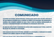 Prefeitura de Aratuípe baixa Decreto para medidas preventiva contra o CORONAVÍRUS