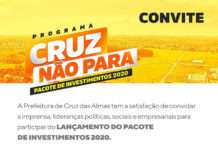 Prefeitura de Cruz das Almas lança pacote de investimentos em 2020