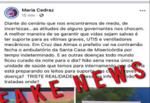 CRUZ DAS ALMAS: A vereadora Maria Cedraz parece desconhecer as recomendações da Secretaria de Saúde do Estado da Bahia (SESAB) e da Organização Mundial de Saúde (OMS)