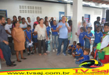 Fotografias de reinaugurações de escolas e creche, em Salinas da Margarida