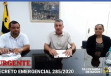 Governo do Povo declara estado de emergência e anuncia Decreto 285 para enfrentamento ao coronavírus, em CRUZ DAS ALMAS