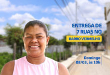 Prefeitura entrega sete ruas pavimentadas no Barro Vermelho neste domingo (08)