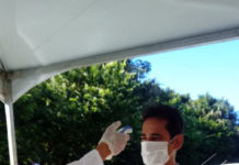 Em Salinas da Margarida, barreira sanitária realiza controle de acesso com termômetro infravermelho