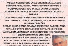 Empresário Rosalvo Saraiva deseja que sentimentos de fé e esperança estejam nos corações da população do povo de BREJÕES