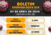BOLETIM EPIDEMIOLÓGICO 020 DE 05 DE ABRIL DE 2020