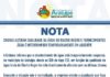 Prefeitura de Aratuípe divulga Nota a respeito da suspensão, por parte da EMBASA, do fornecimento de água, das 02 às 13 horas