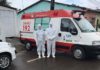 Equipe da SAMU, capacitada e protegida com EPI