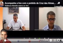 Deputado Robinson Almeida e Prefeito Orlandinho, de Cruz das Almas, realizaram live sobre pandemia do coronavírus no recôncavo