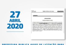 Prefeitura de SAJ publica aviso de licitação para aquisição de testes rápidos de COVID-19