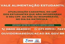 Vale-alimentação: Estado disponibiliza número de Whatsapp para atualização de CPF de estudantes