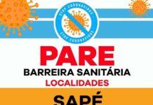 A partir dessa sexta-feira. 08, barreiras sanitárias nas localidades de Sapé e Terra Seca: ARATUÍPE