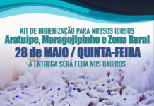 Idosos da Sede, Maragogipinho e zona rural recebem kits de higienização, em ARATUÍPE