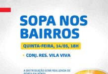 Prefeitura distribui sopa no Conjunto Residencial Vila Viva nesta quinta (14)