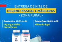 SAJ – Prefeitura distribui mais kits de higiene na zona rural, na Luta contra o Covid-19