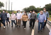 SALINAS DA MARGARIDA: Prefeito Wilson Pedreira participou com Rui Costa da entrega da rodovia que liga o município a Maragogipe