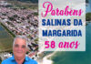 WILSON PEDREIRA, prefeito de Salinas da Margarida, parabeniza munícipes pelos 58 anos de emancipação política do município