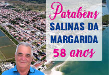 WILSON PEDREIRA, prefeito de Salinas da Margarida, parabeniza munícipes pelos 58 anos de emancipação política do município