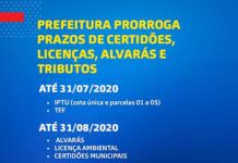 SAJ: Prefeitura prorroga vencimento de IPTU, TFF e outros prazos
