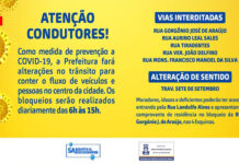 SAJ: COVID-19: Vias do centro da cidade serão bloqueadas para conter fluxo de veículo