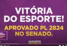 Augusto Vasconcelos fala sobre aprovação de projeto de auxílio emergencial em prol dos desportistas