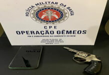 Assaltante flagrado em ponto de ônibus pela Gêmeos