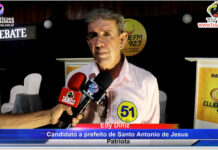 “Precisamos botar o papa-jaca para trabalhar…”, conclama Edy Diniz, candidato a prefeito pelo Patriota, em S.A.JESUS