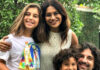 Em clique raro, Dira Paes aparece com os filhos e o marido na web